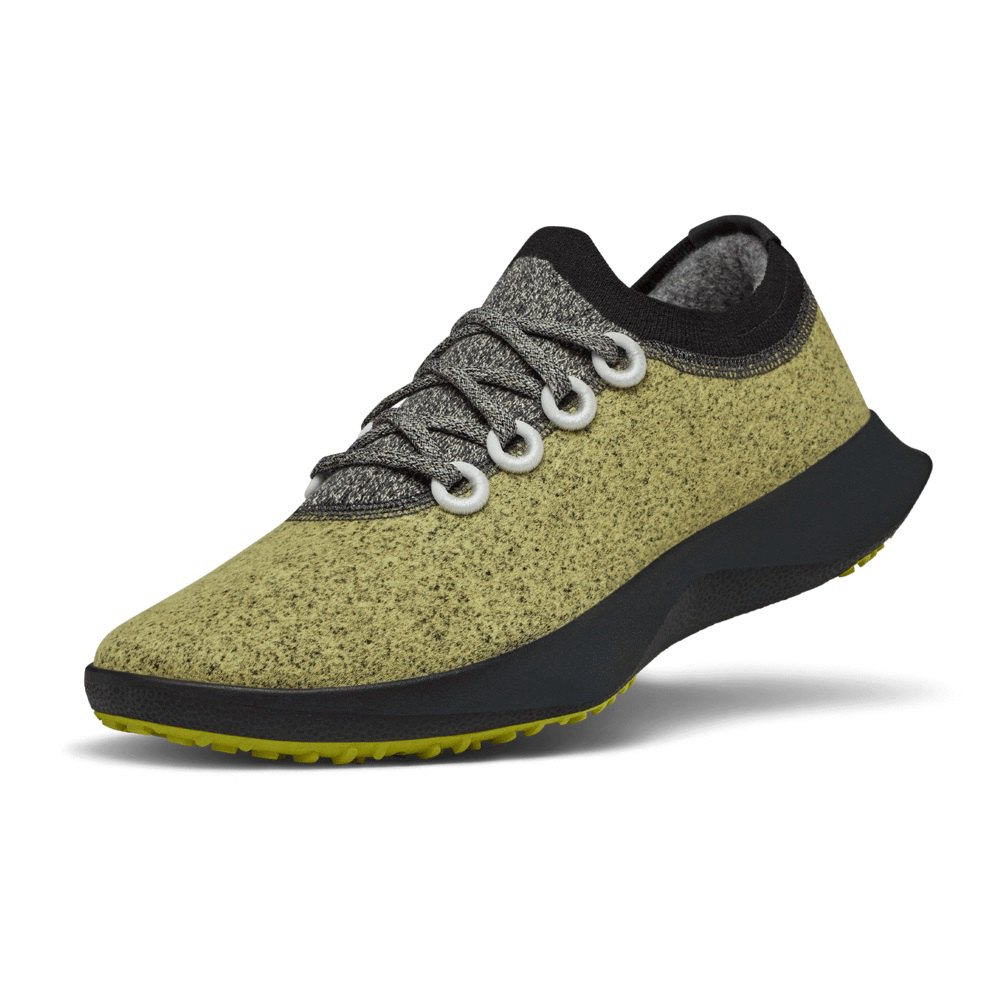 Allbirds Men's Wool Dasher Mizzles - Running Shoes Olive/Black - XRG903456